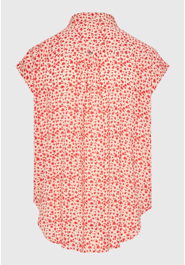 Γυναικείο loose fit φλοράλ πουκάμισο από βισκόζη