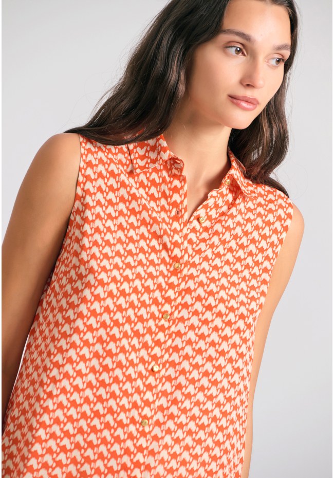 Γυναικείο πουκάμισο με all over τύπωμα