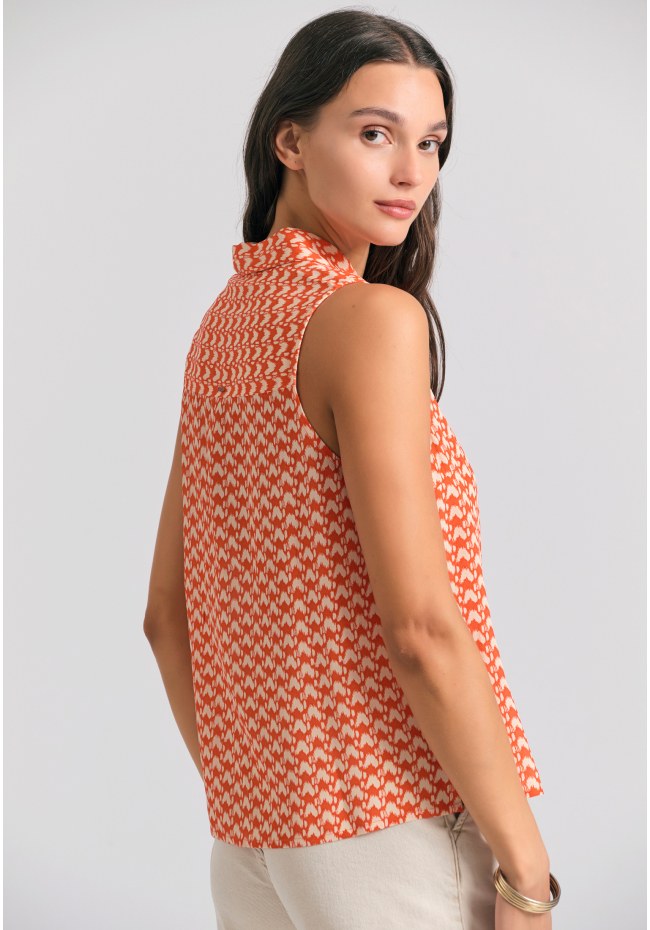 Γυναικείο πουκάμισο με all over τύπωμα