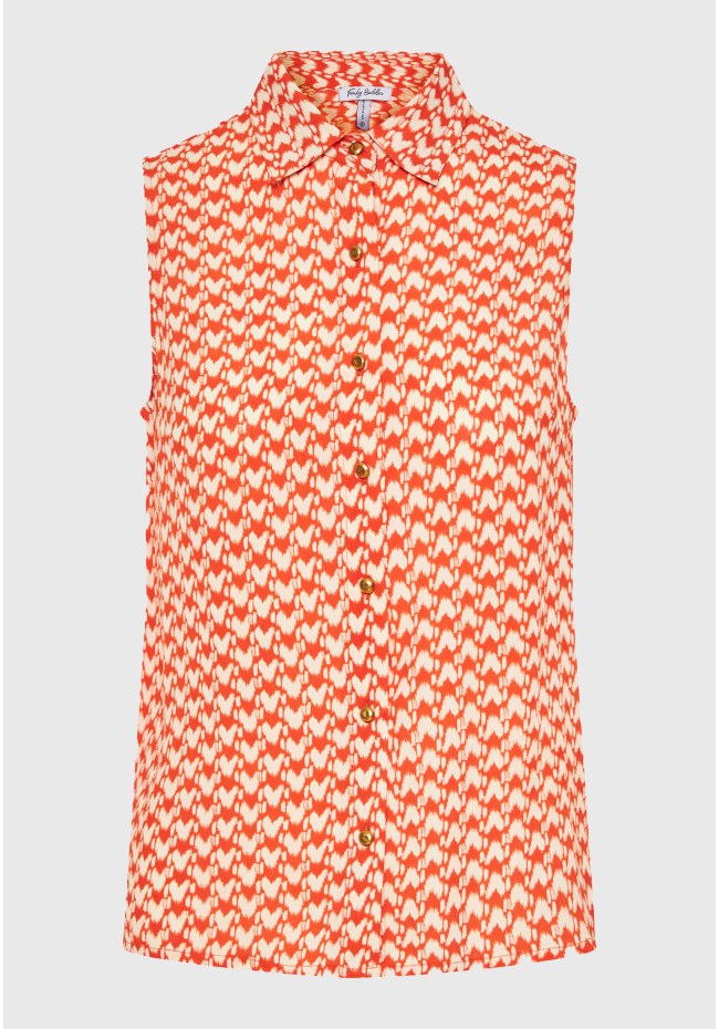 Γυναικείο πουκάμισο με all over τύπωμα