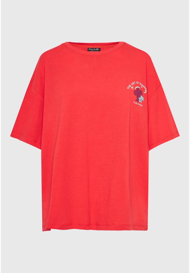 Loose fit t-shirt με photographic τύπωμα στην πλάτη