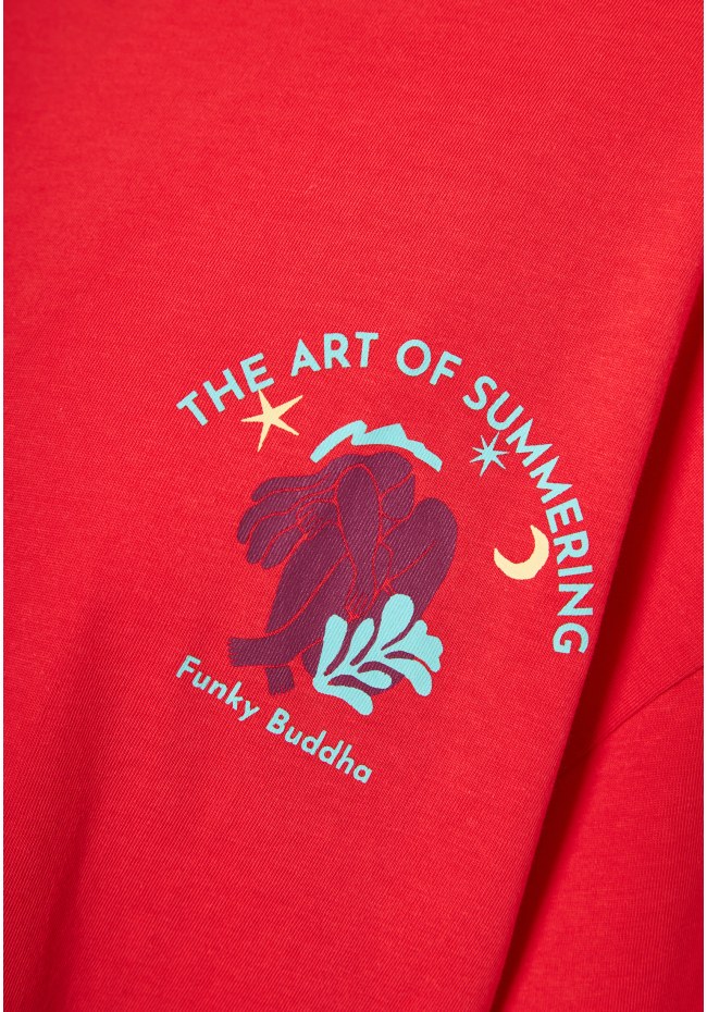 Loose fit t-shirt με photographic τύπωμα στην πλάτη