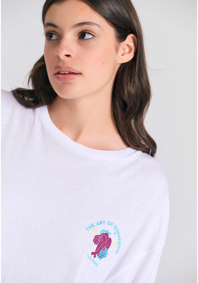 Loose fit t-shirt με photographic τύπωμα στην πλάτη