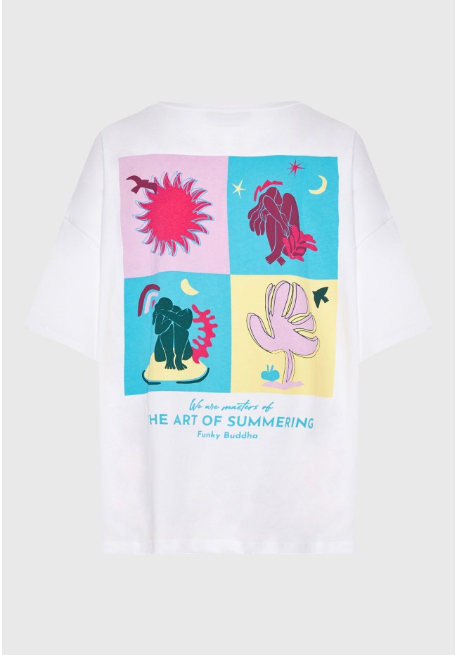 Loose fit t-shirt με photographic τύπωμα στην πλάτη