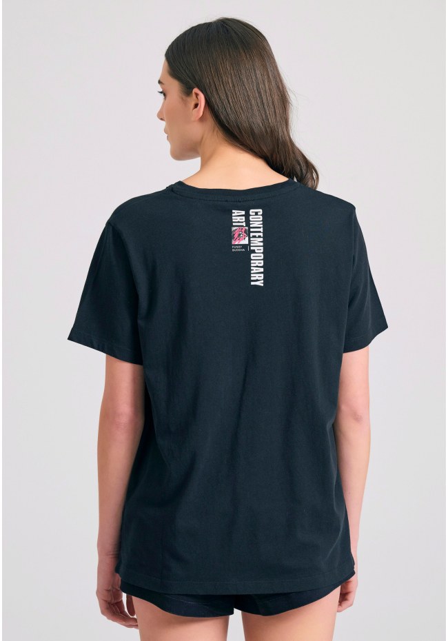 Loose fit t-shirt wirh illusion photographic print