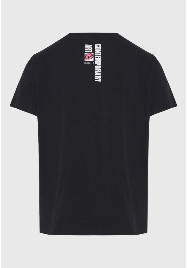 Loose fit t-shirt wirh illusion photographic print