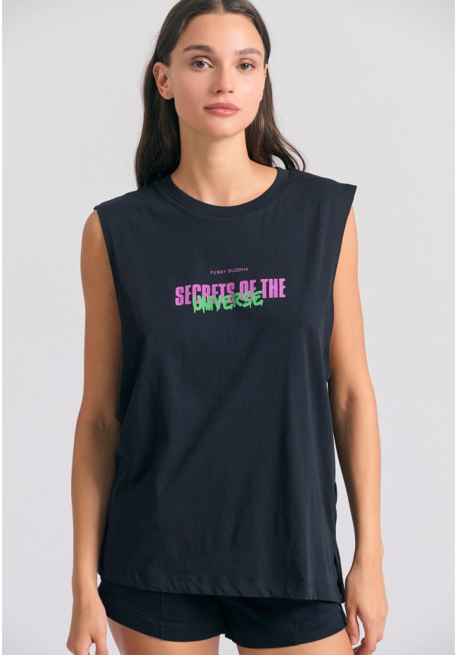 Γυναικείο t-shirt με zodiac art τύπωμα στην πλάτη