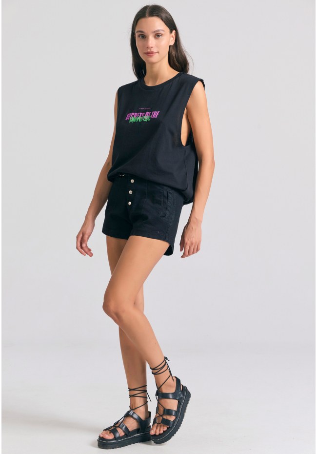 Γυναικείο t-shirt με zodiac art τύπωμα στην πλάτη