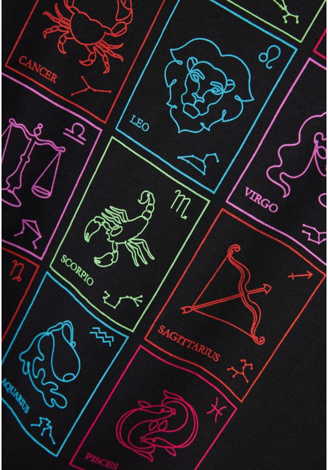 Γυναικείο t-shirt με zodiac art τύπωμα στην πλάτη