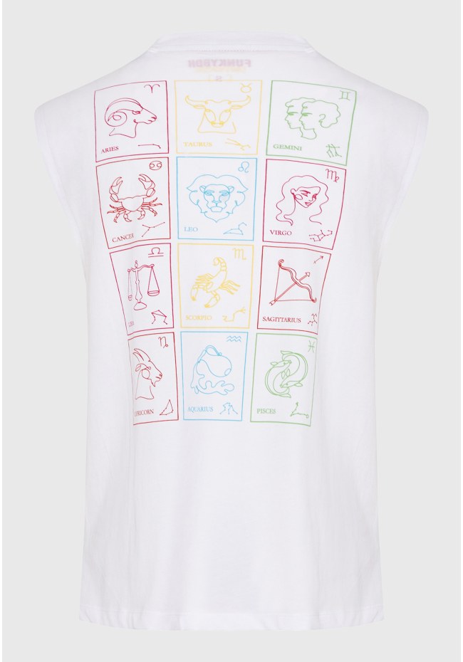 Γυναικείο t-shirt με zodiac art τύπωμα στην πλάτη