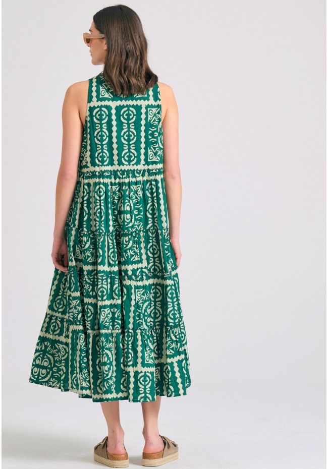 Εμπριμέ μάξι φόρεμα σε ethnic look