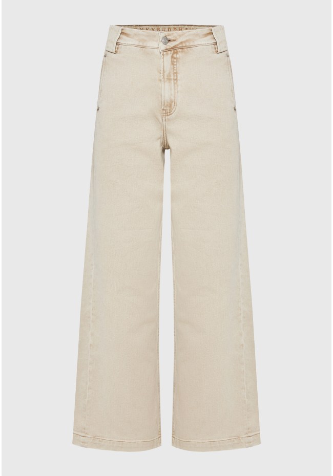 Γυναικείο wide leg garment dyed τζιν παντελόνι