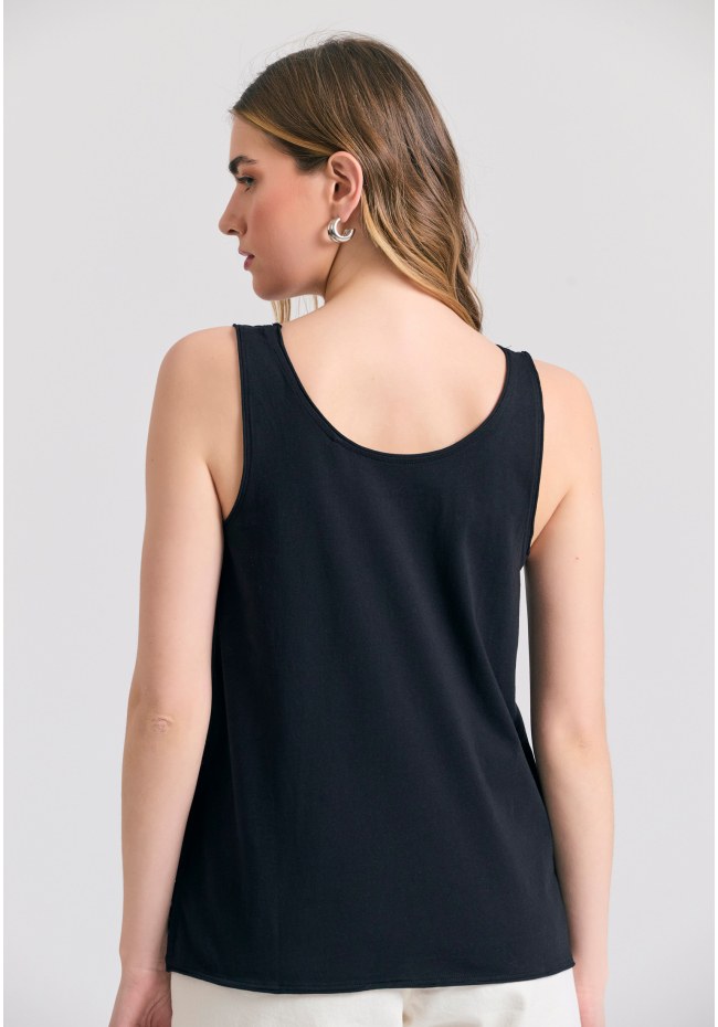 Women's organic cotton tank top with Funky Buddha print