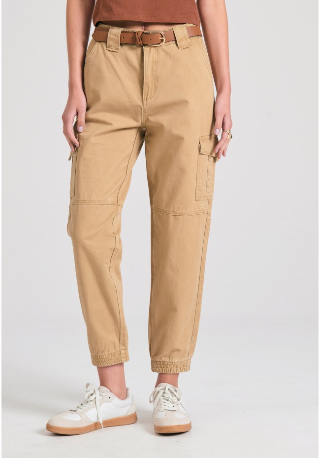 Γυναικείο garment dyed cargo παντελόνι