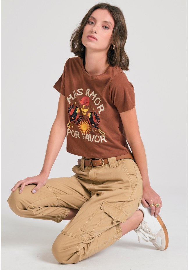 Γυναικείο garment dyed cargo παντελόνι