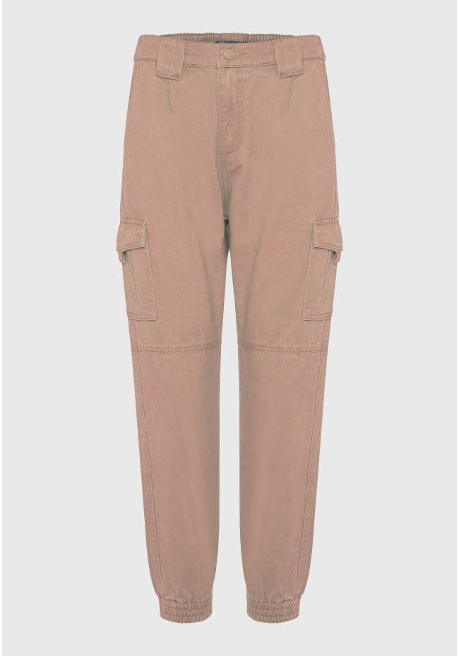 Γυναικείο garment dyed cargo παντελόνι