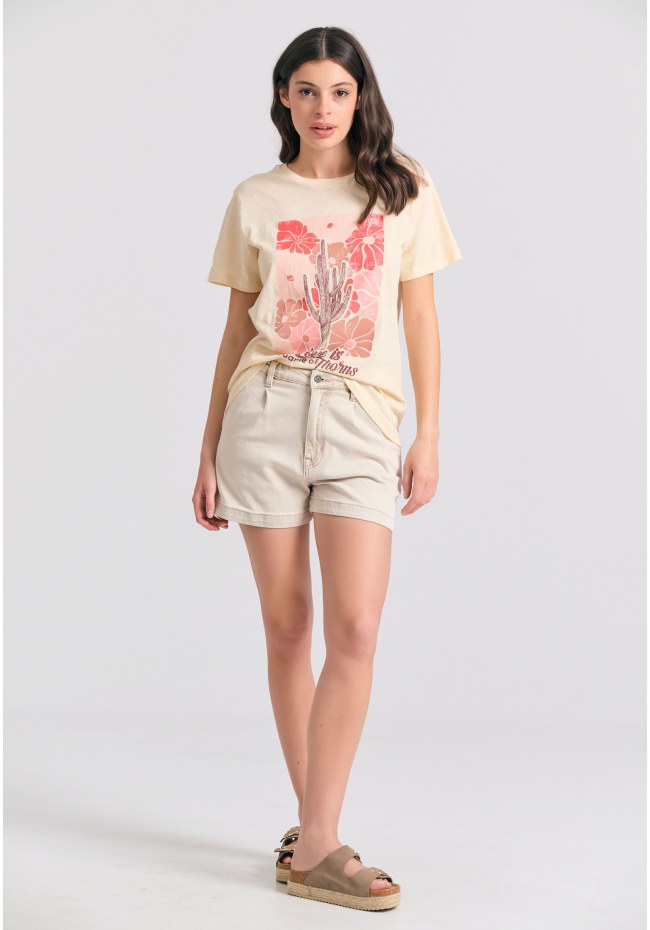 Loose fit t-shirt με vintage τύπωμα