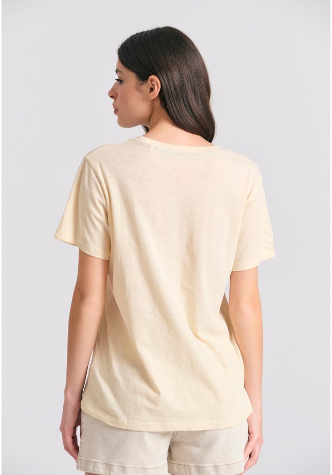 Loose fit t-shirt με vintage τύπωμα