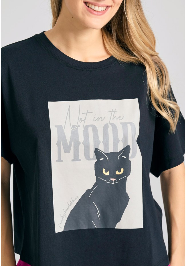 Loose fit t-shirt με φωτογραφικό τύπωμα