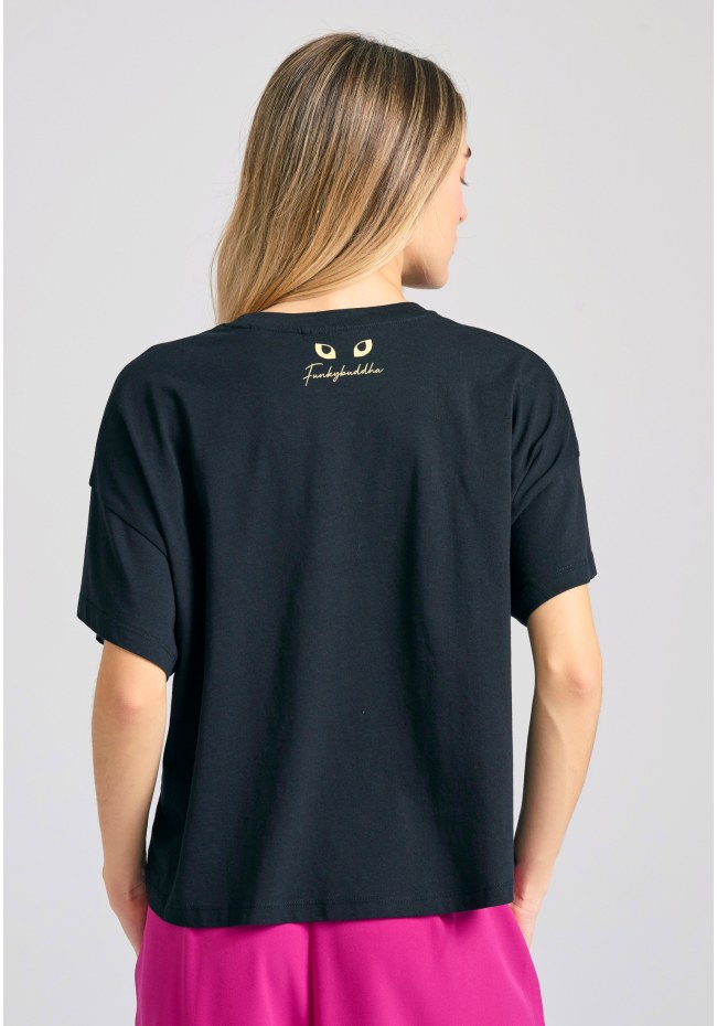 Loose fit t-shirt με φωτογραφικό τύπωμα