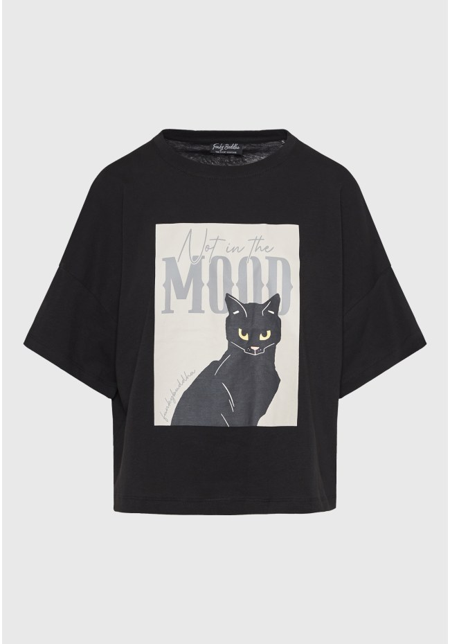 Loose fit t-shirt με φωτογραφικό τύπωμα