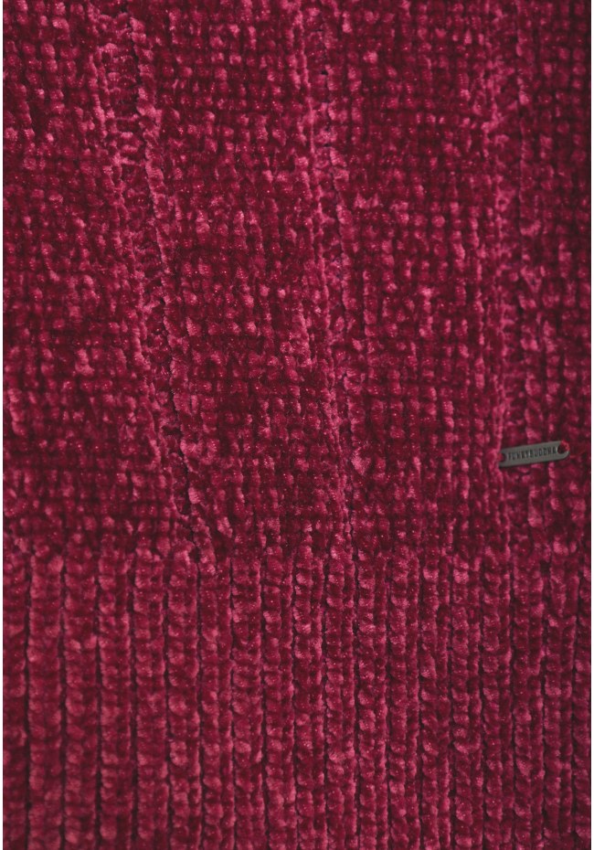 Women's knitted sweater with ribbed finish