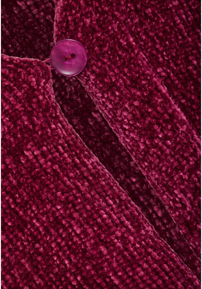 Knitted chenille cardigan