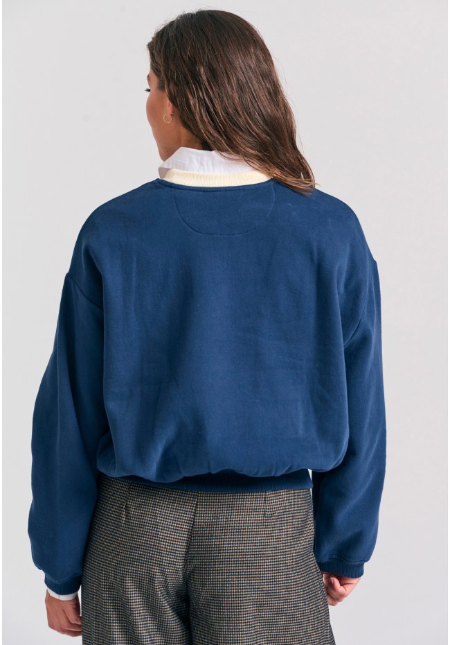 Γυναικείο φούτερ με preppy κέντημα