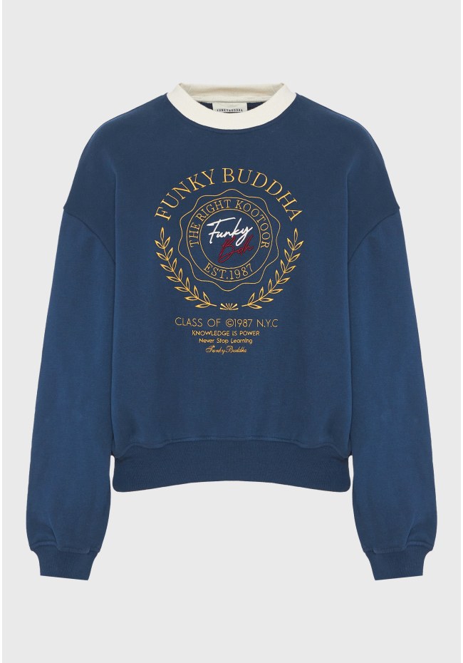 Γυναικείο φούτερ με preppy κέντημα