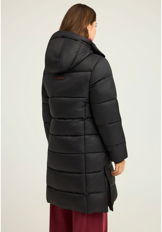 Regular fit μακρύ puffer μπουφάν με κουκούλα