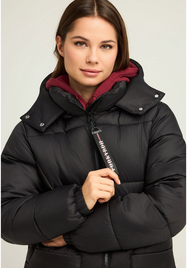 Regular fit μακρύ puffer μπουφάν με κουκούλα