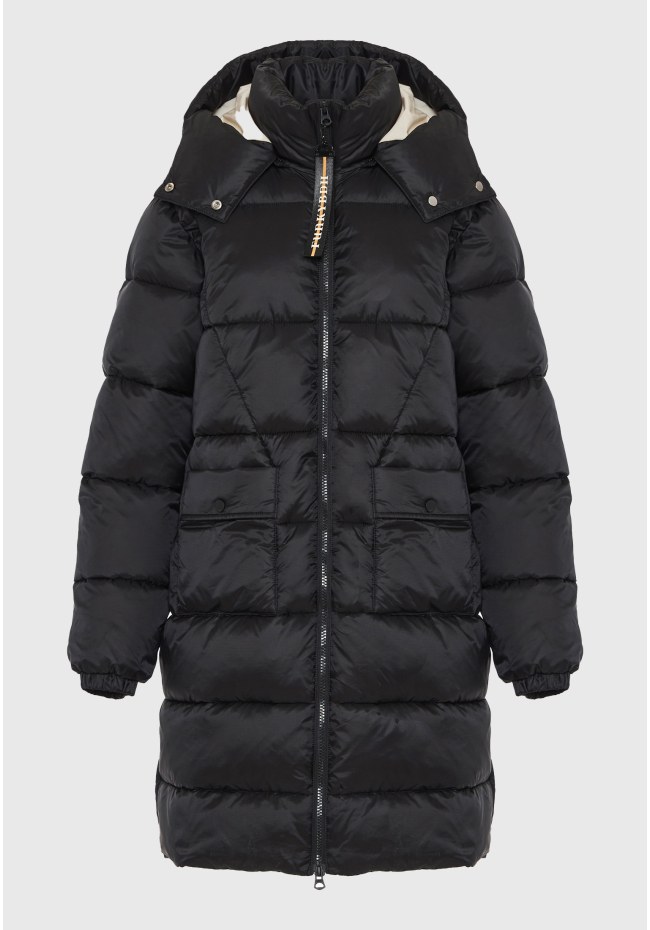 Regular fit μακρύ puffer μπουφάν με κουκούλα