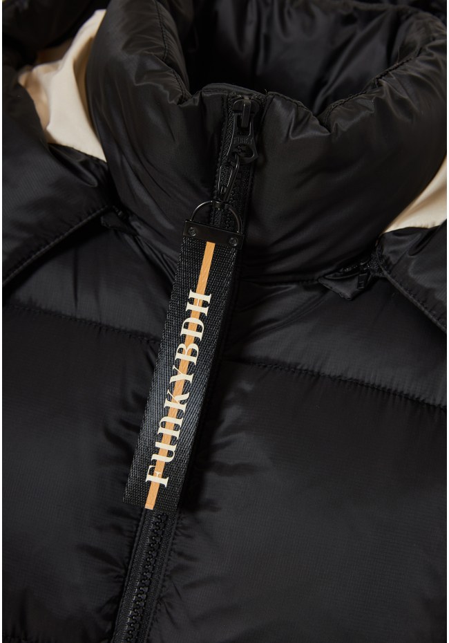 Regular fit μακρύ puffer μπουφάν με κουκούλα
