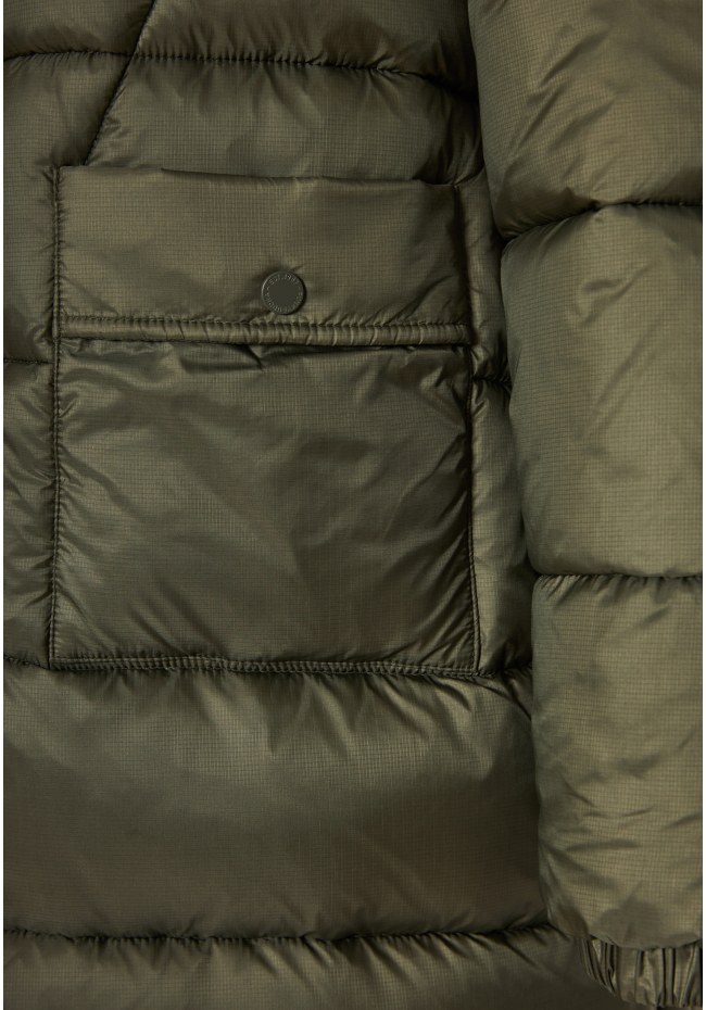 Regular fit μακρύ puffer μπουφάν με κουκούλα