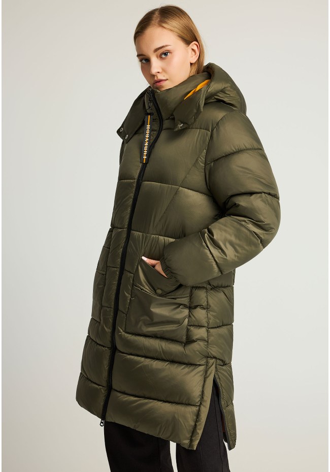 Regular fit μακρύ puffer μπουφάν με κουκούλα