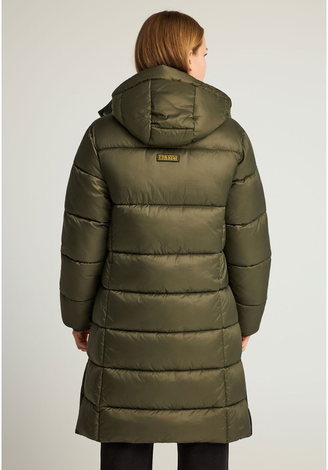 Regular fit μακρύ puffer μπουφάν με κουκούλα