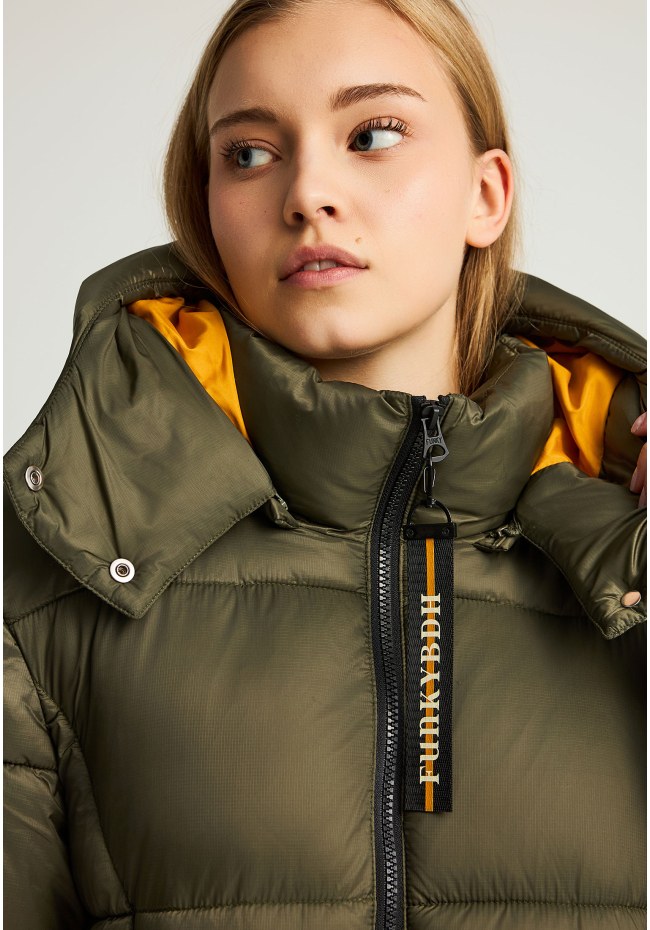 Regular fit μακρύ puffer μπουφάν με κουκούλα