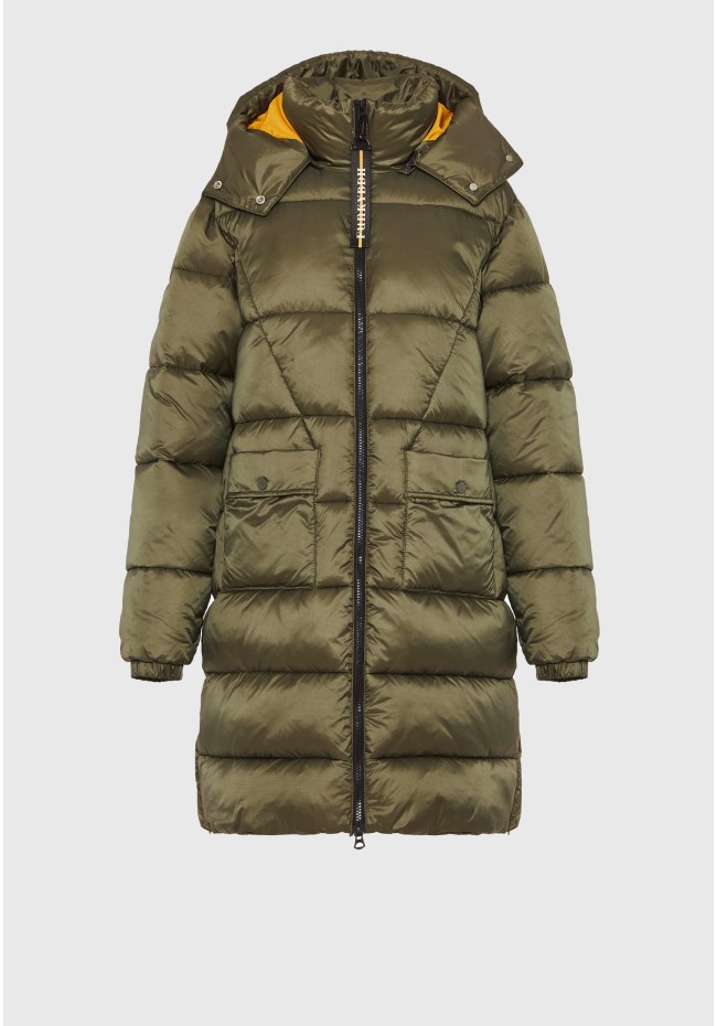 Regular fit μακρύ puffer μπουφάν με κουκούλα