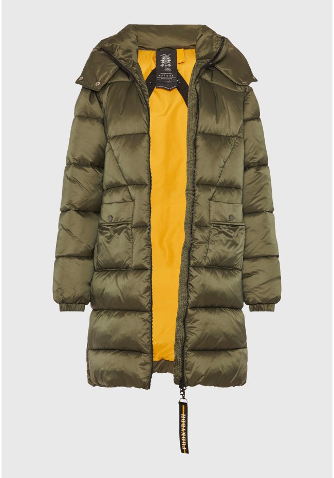Regular fit μακρύ puffer μπουφάν με κουκούλα