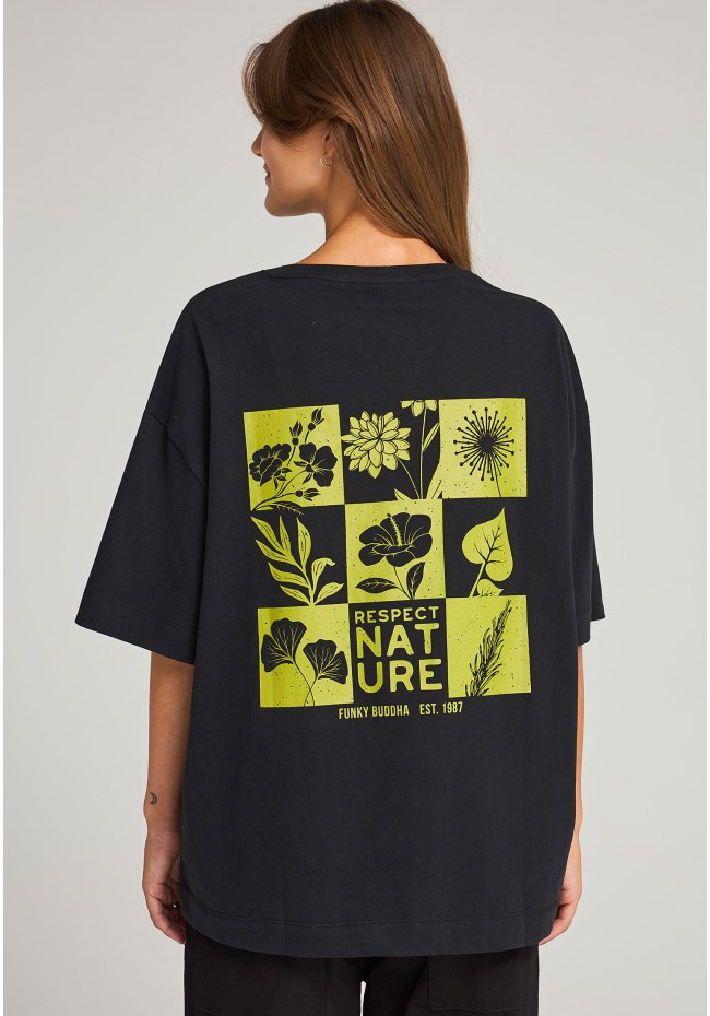 Οversized t-shirt με τύπωμα “Respect Nature”