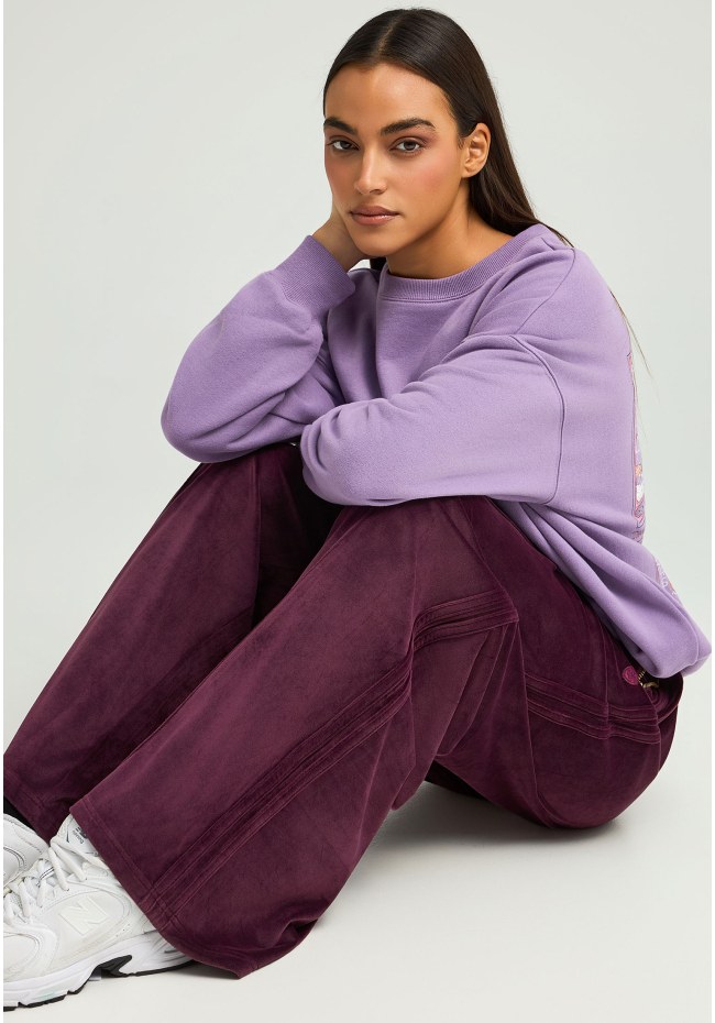 Relaxed fit φούτερ με τύπωμα στην πλάτη