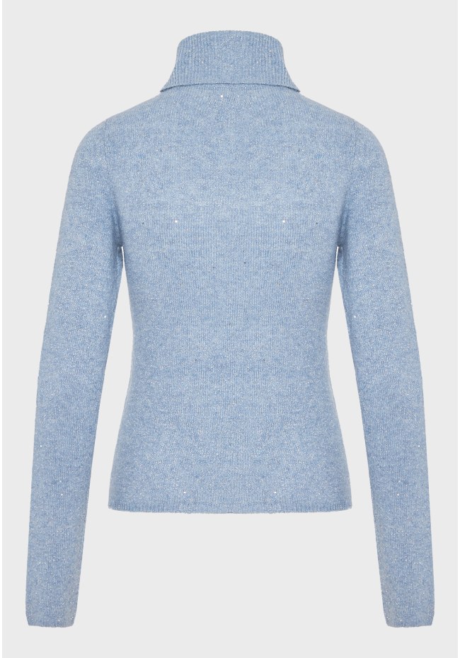 Knitted turtleneck with sequins