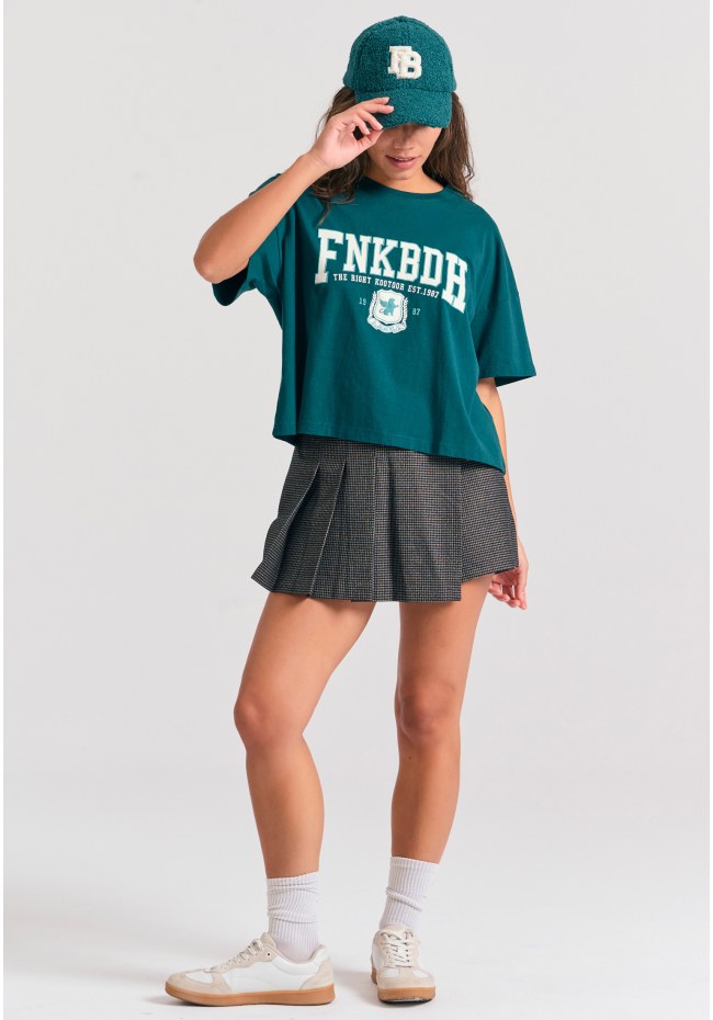 Βαμβακερό t-shirt με varsity λογότυπο