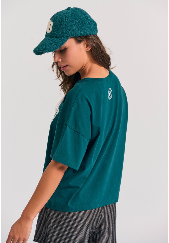 Βαμβακερό t-shirt με varsity λογότυπο
