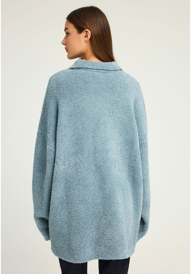 Women's fleece cardigan with buttons