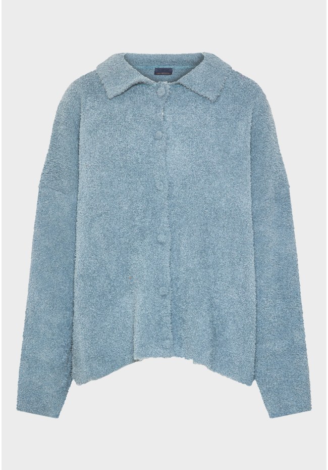 Women's fleece cardigan with buttons