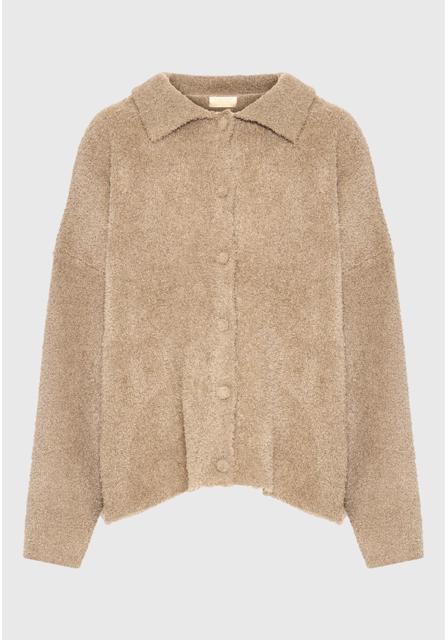 Γυναικεία ζακέτα σε fleece ύφανση με κουμπιά