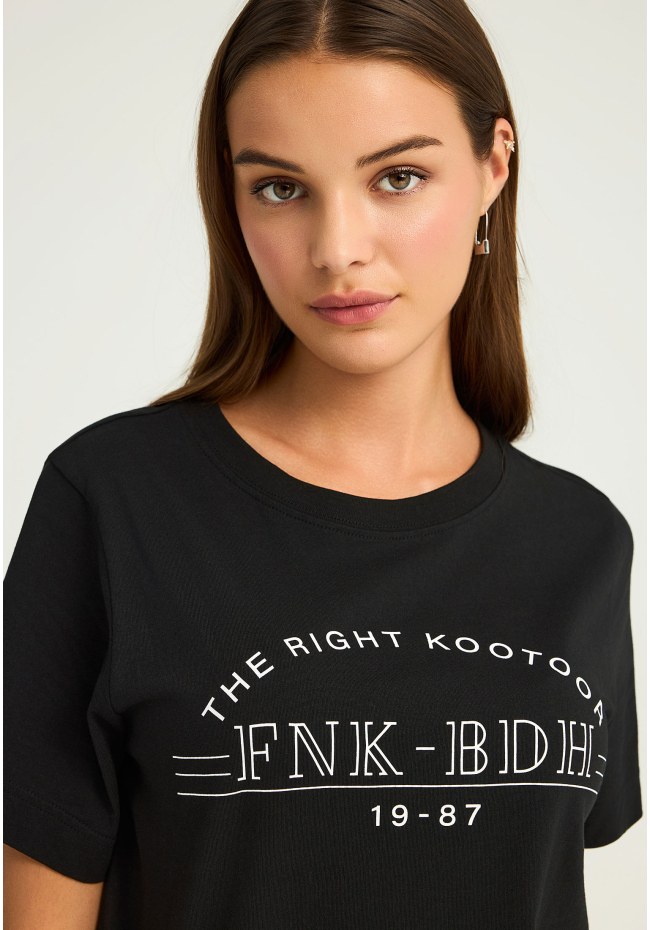 Βαμβακερό t-shirt με τύπωμα