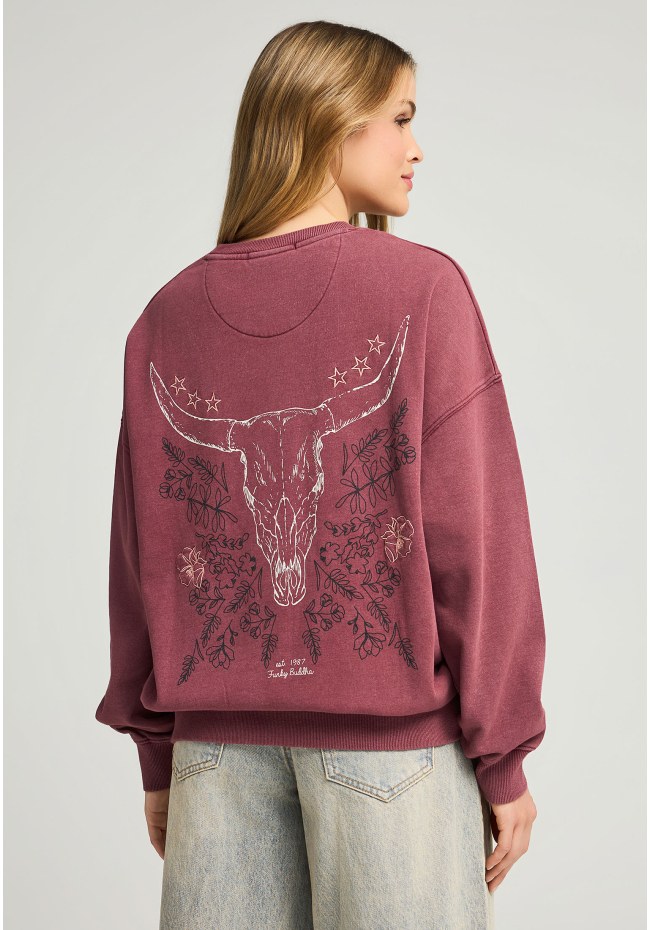 Relaxed fit φούτερ με τύπωμα