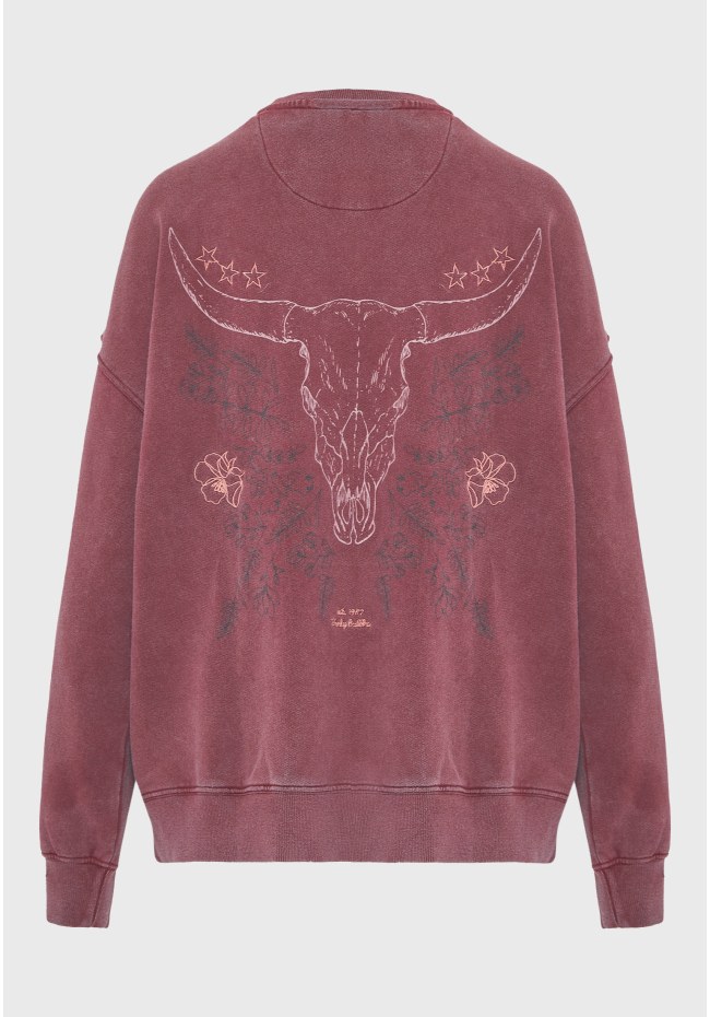 Relaxed fit φούτερ με τύπωμα